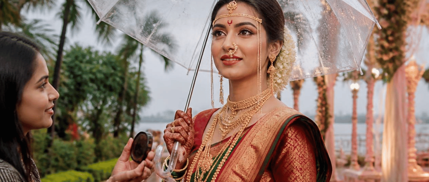bridal makeup for monsoon weddings in Mumbai